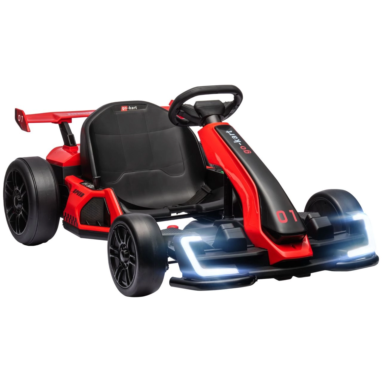 HOMCOM Kinder Elektro Gokart 24 V 6-12km/h Drift Kart mit Driftmodus, Langsamem Start