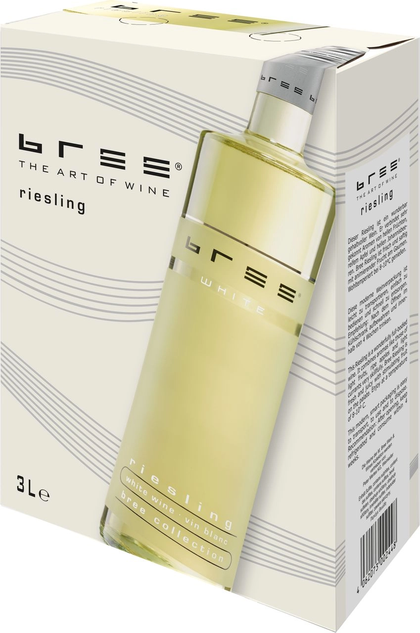 Bree Riesling Qualitätswein feinherb 3,0 l Bag in Box