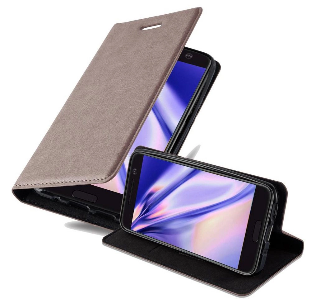 Cadorabo Hülle für HTC 10 (One M10) in KAFFEE BRAUN Handyhülle mit Magnetverschluss, Standfunktion und Kartenfach Case Cover Schutzhülle Etui Tasche Book Klapp Style