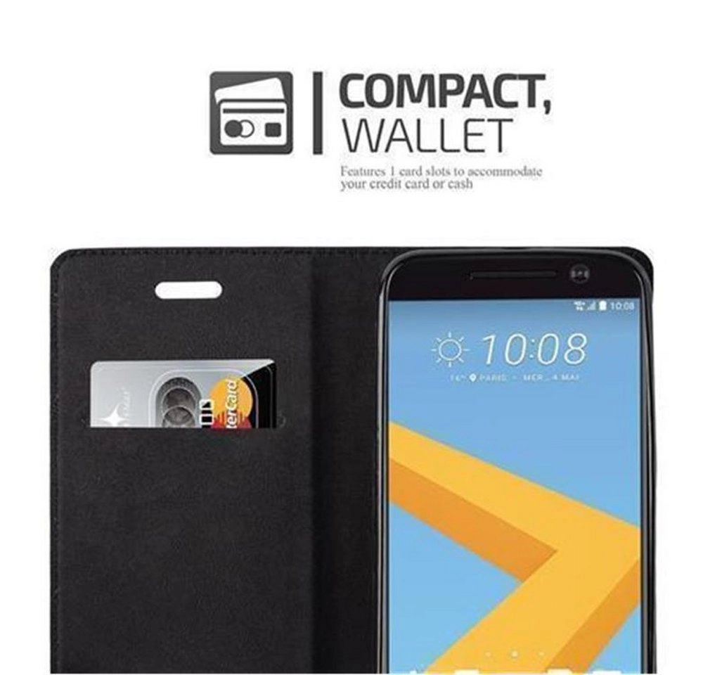 Cadorabo Hülle für HTC 10 (One M10) in KAFFEE BRAUN Handyhülle mit Magnetverschluss, Standfunktion und Kartenfach Case Cover Schutzhülle Etui Tasche Book Klapp Style