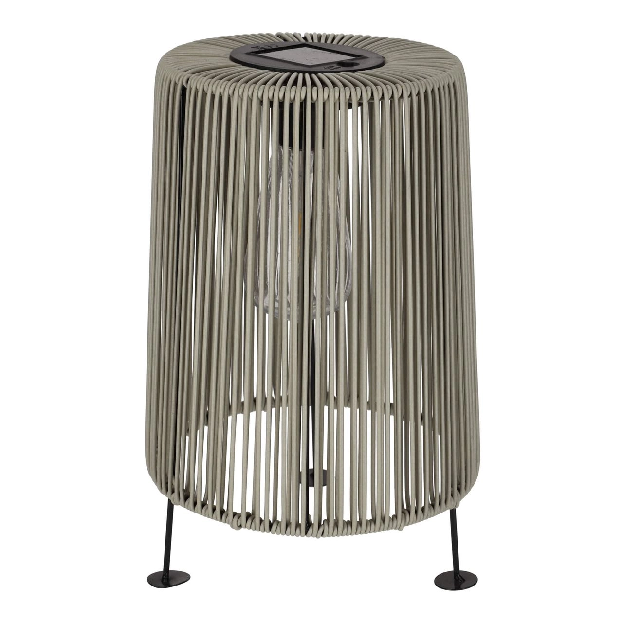 Jens Living JENS Living LED Solar Dekoleuchte Grau-Beige IP44 | Gartenlaterne für Terrasse & Balkon