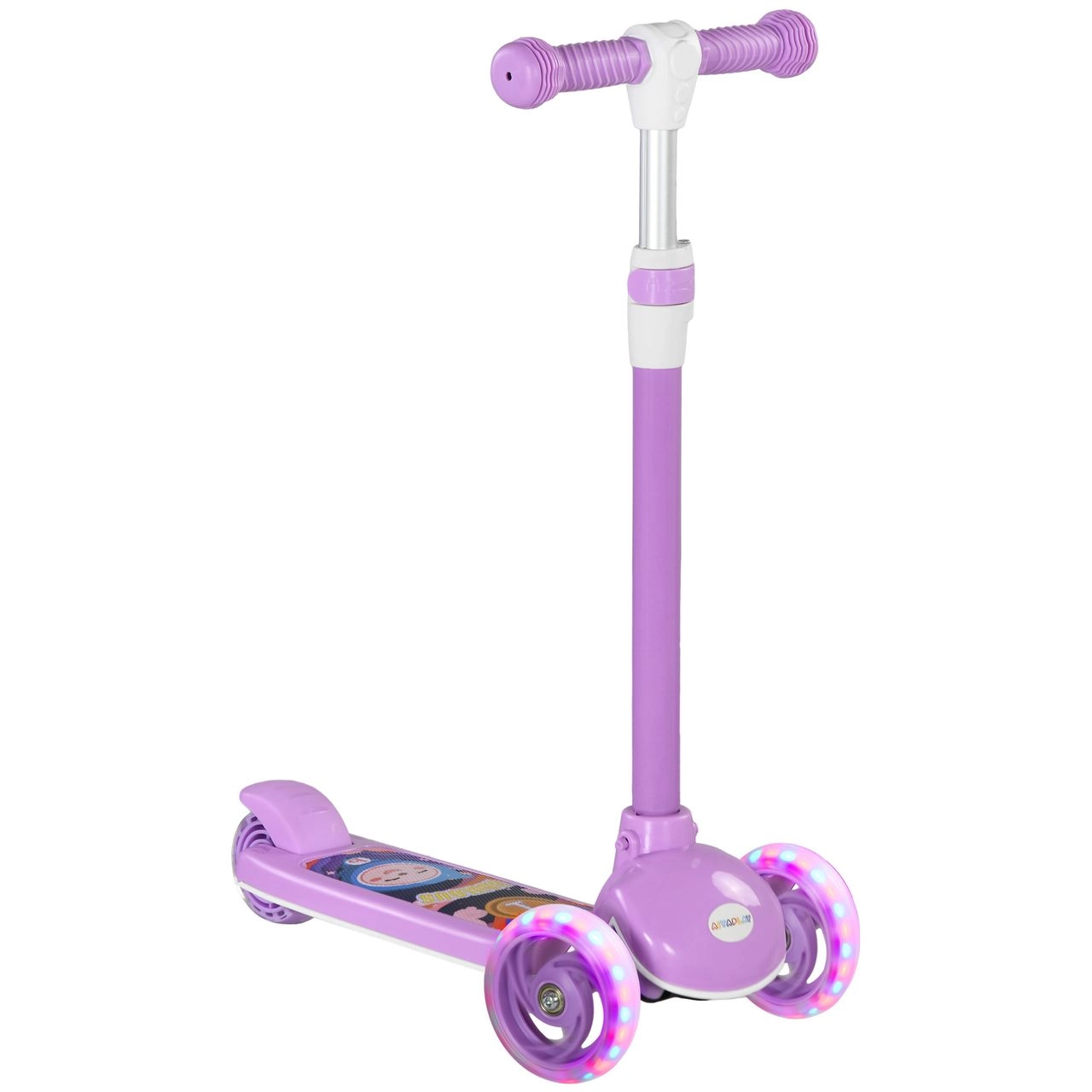 AIYAPLAY Roller Kinder Scooter mit LED Rädern 120 mm Rollen Aluminium-Roller klappbar