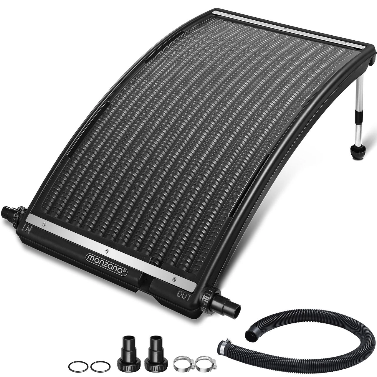 Casaria monzana Poolheizung Solar Anthrazit 110x69x14cm Sonnenkollektor Solarheizung