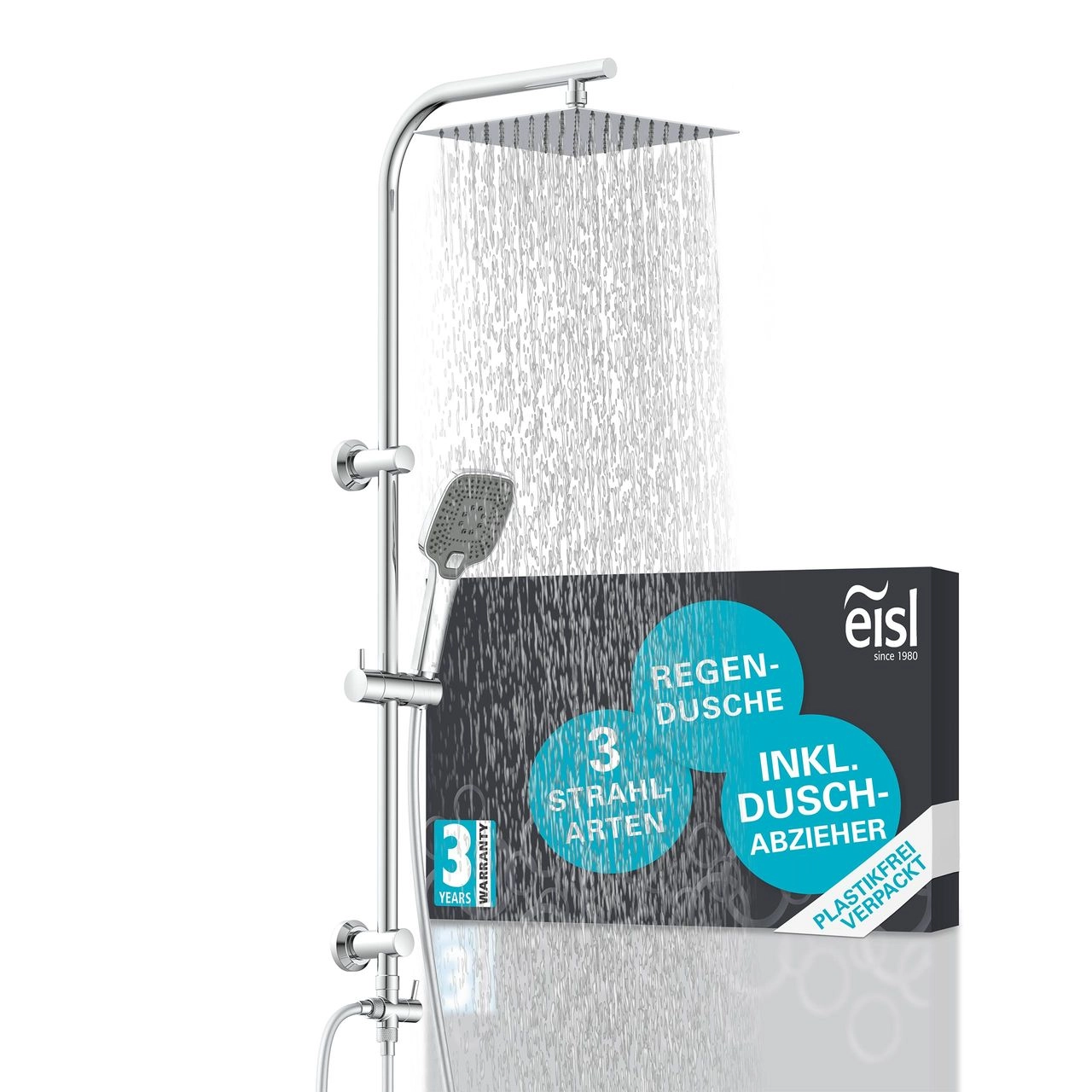 Schütte EASY DELUXE Überkopfbrause-Set, Chrom