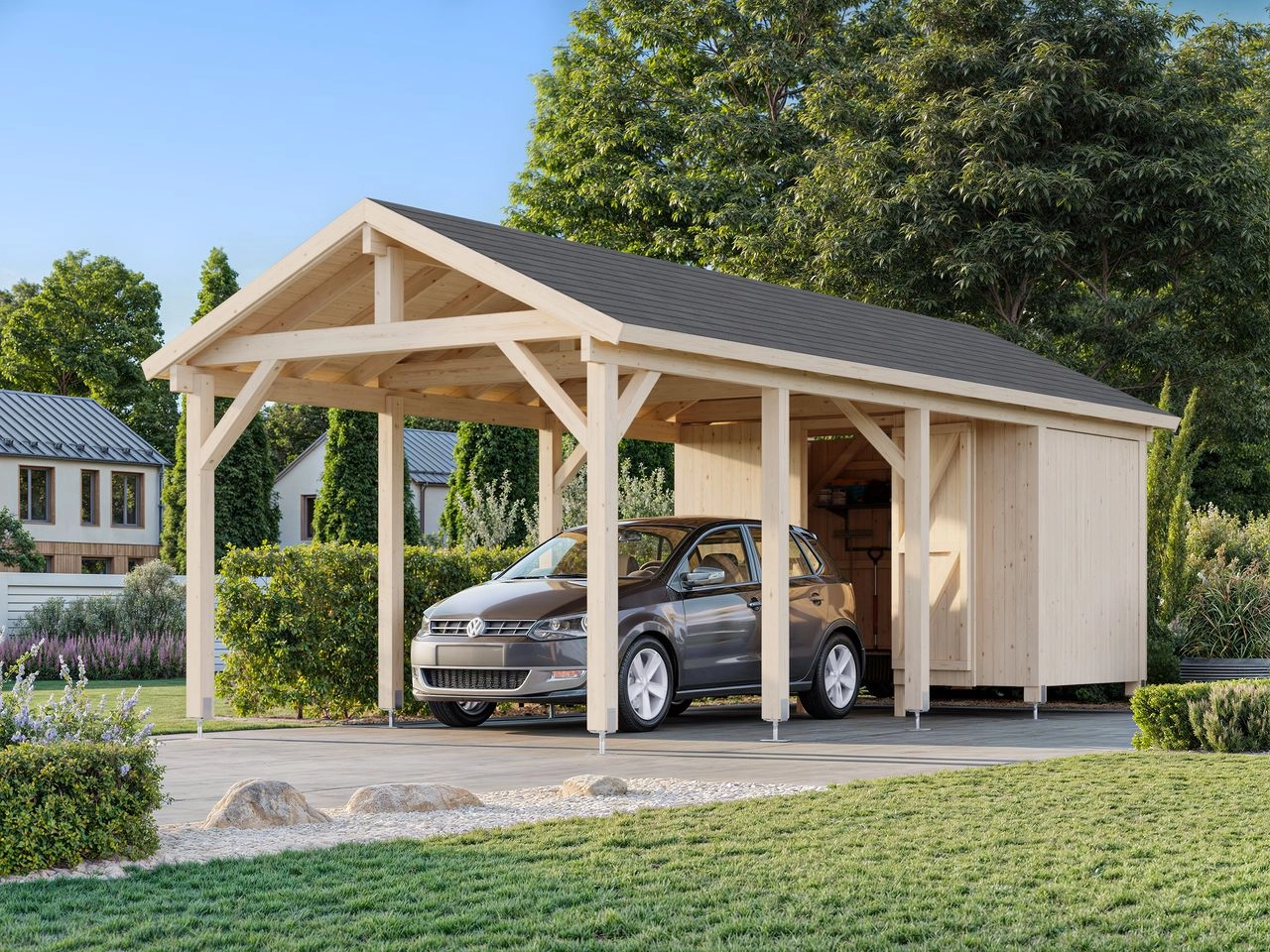 Palmako Palmako Carport Ruben 23,1 m² mit Geräteraum