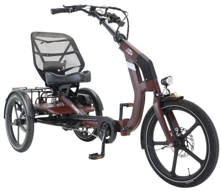Caboocargo Caboocargo Dreirad E-Bike Chill, bordeaux-rot