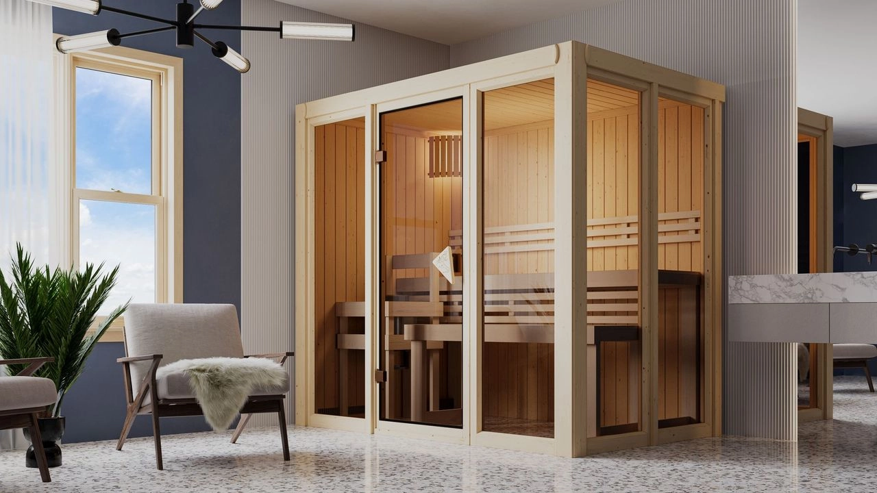 Karibu Sauna Malia 3 Ofen 3,6 kW intgr. Strg