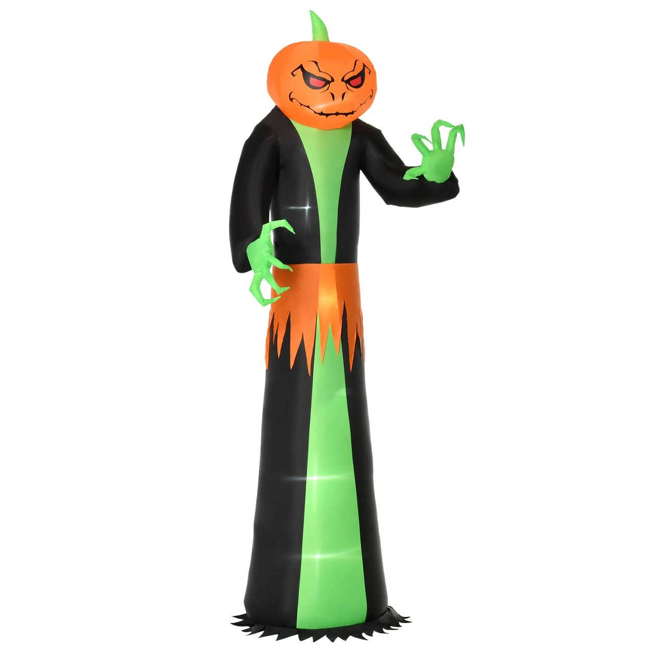 HOMCOM Aufblasbar Kürbis Halloween Dekoration Gespenst mit LED