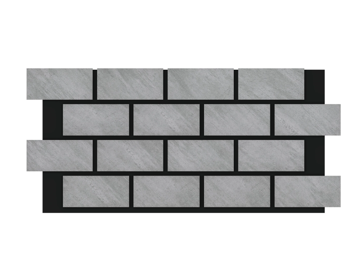 Loada Solar Akustikpaneel Rechteckig Matt-Steingrau, 4 Stk à 1141×525×15 mm/2,40m² – Marmoroptik