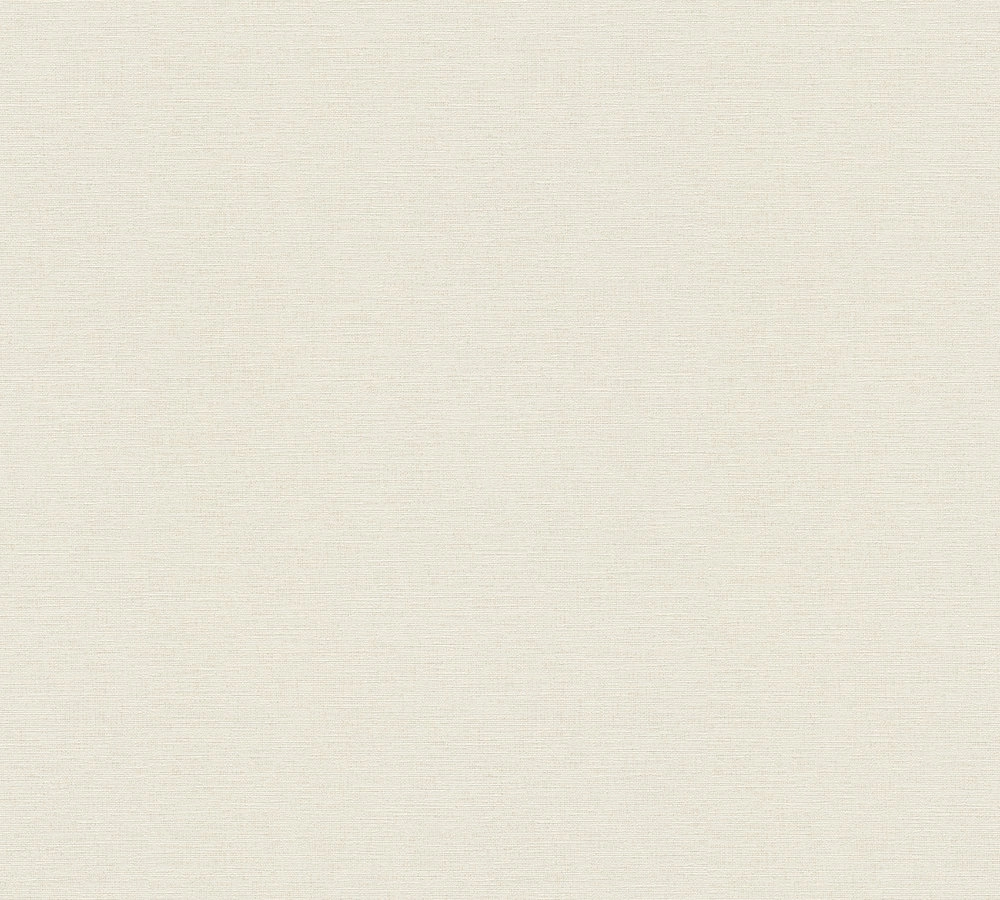 AS Creation Vliestapete einfarbig 10,05 m x 0,53 m - Creme, Beige - einfarbige Unitapete mit Leinen-Struktur