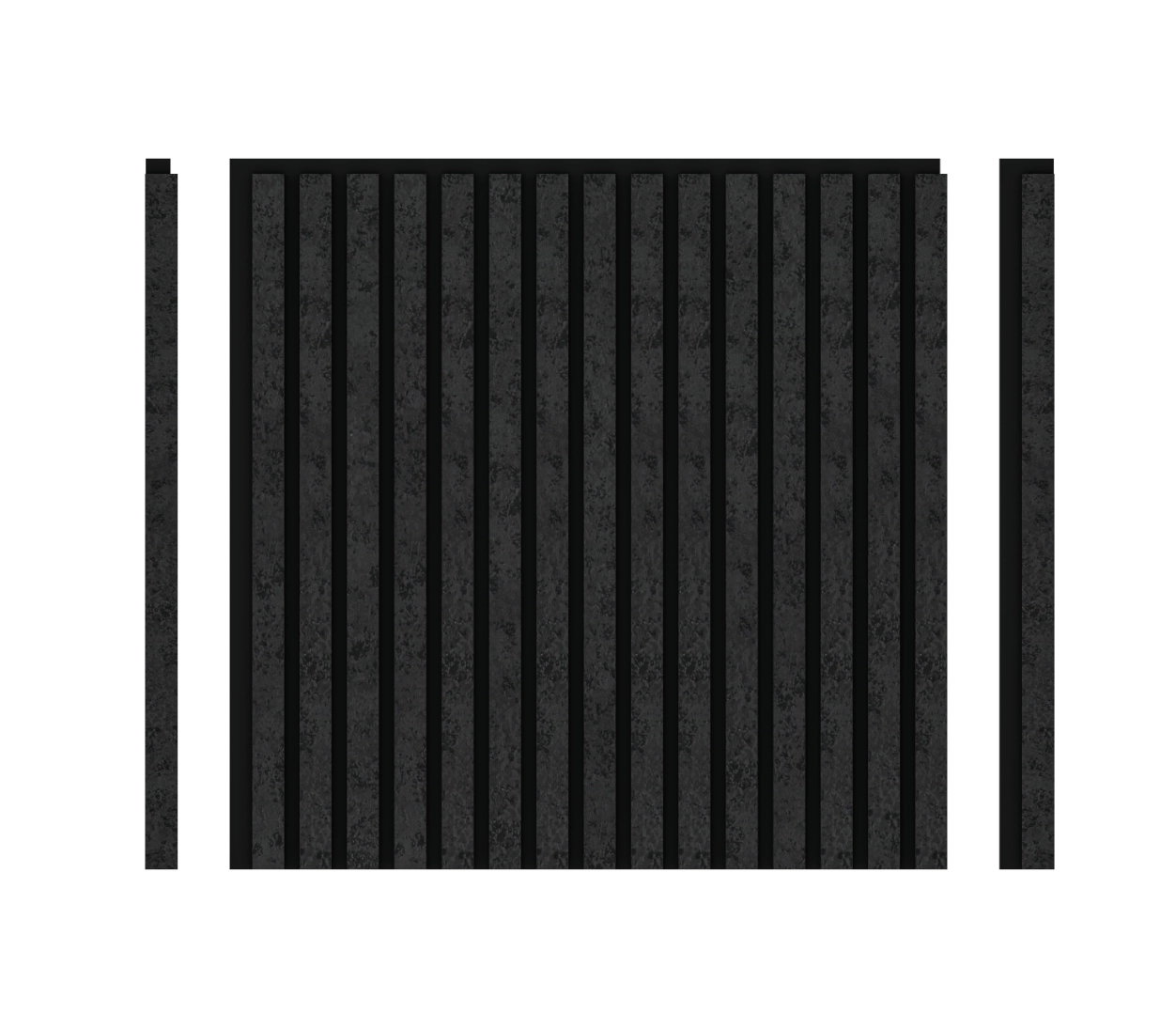 Loada Solar Akustikpaneel Matt-Schwarz, 3-seitig, 4 Stk à 600×600×21,5 mm/1,44m² – Wolkenoptik