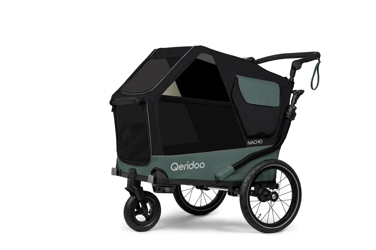 Qeridoo Hundeanhänger Nacho Green