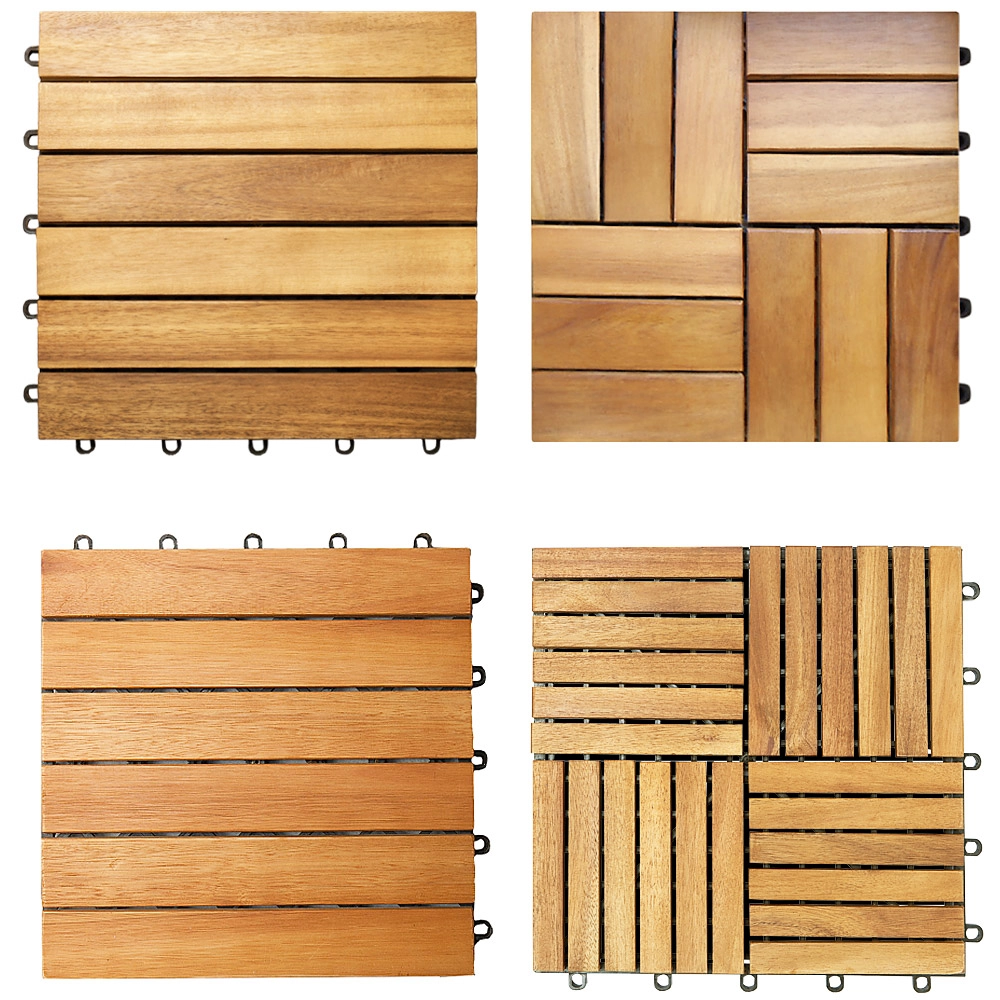 Casaria Casaria Holzfliese Akazie Quattro Mosaik 30 x 30cm braun