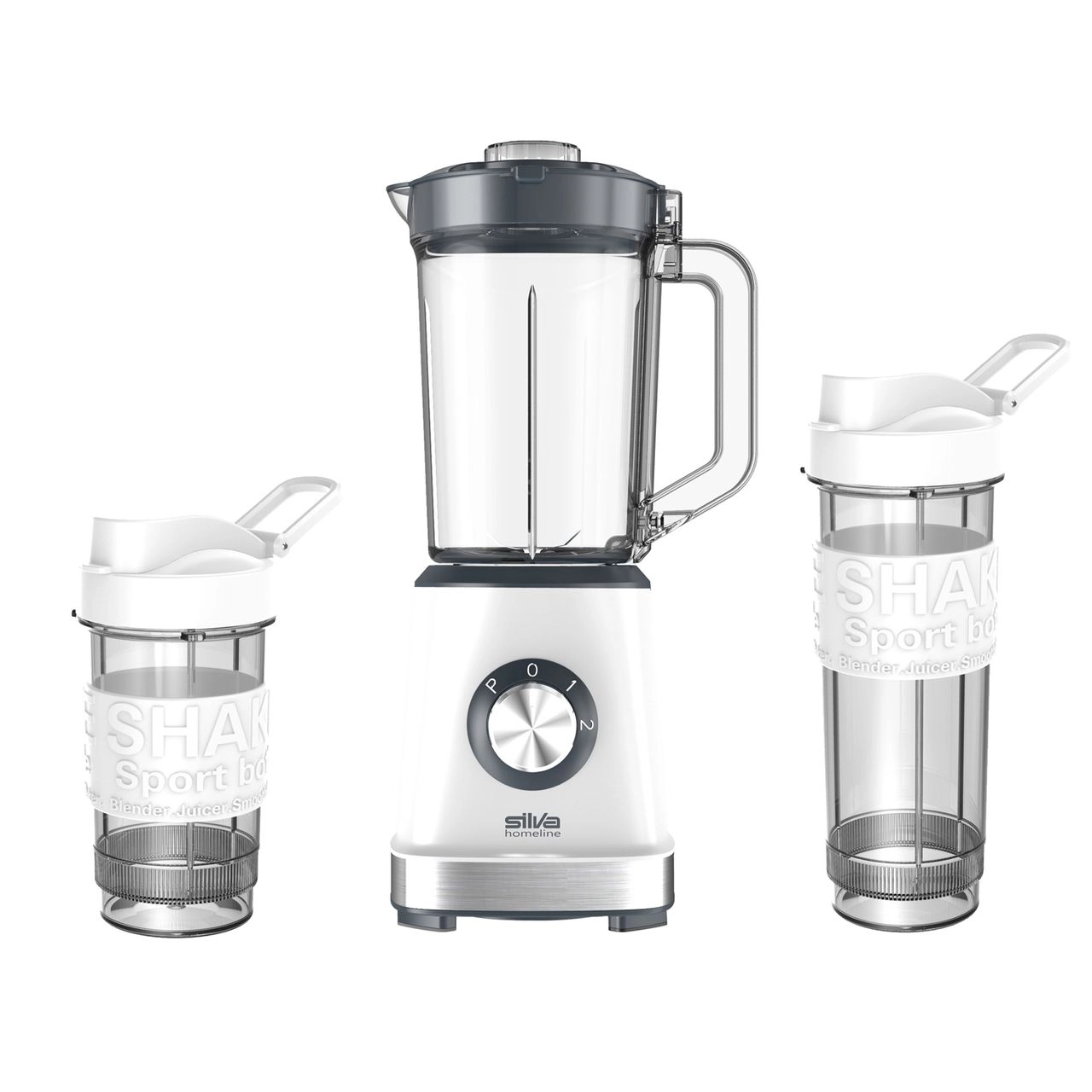 SILVA HOMELINE Standmixer 500W 1,2 L weiß-grau