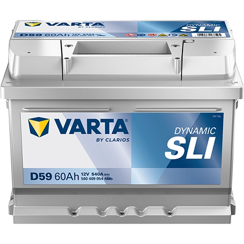 BVD VARTA Dynamic SLI D95 Batterie 560409054K262, D59, 12 V, 60 Ah, 540 A