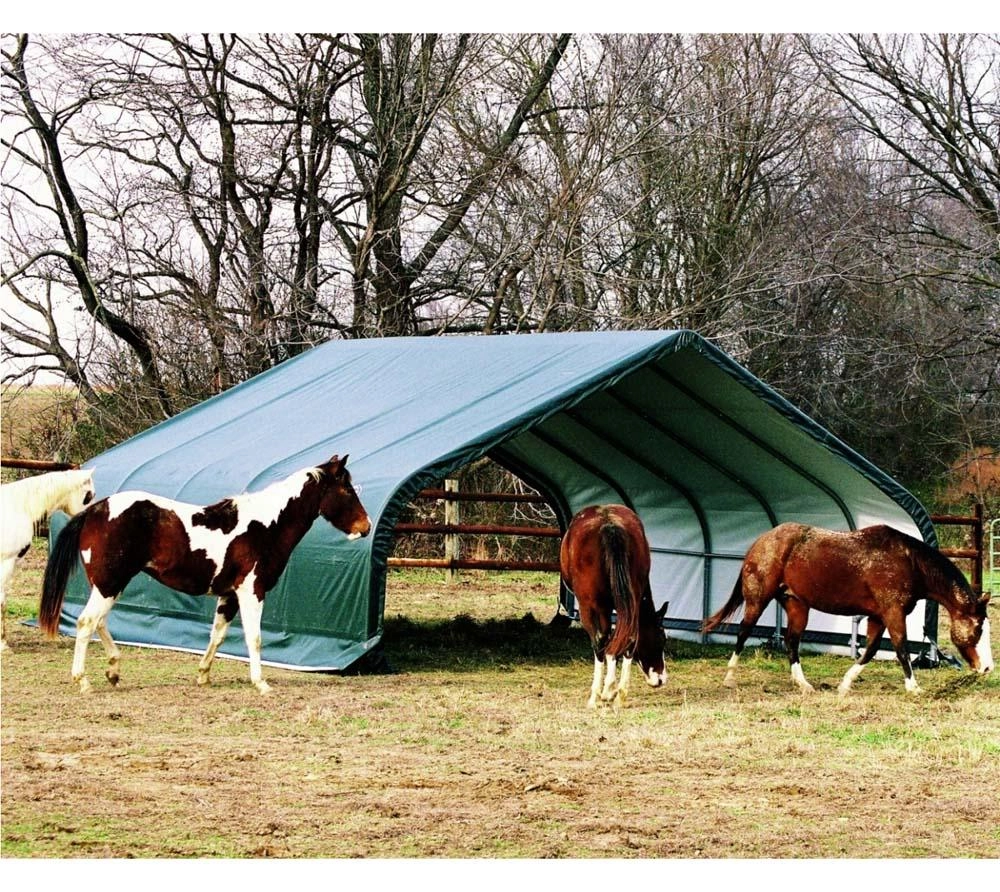 50NRTH ShelterLogic Weidezelt Run-In-Shed 40,87 m² grün