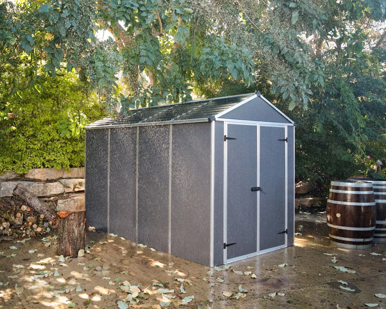 Canopia by Palram Gerätehaus Rubicon 6x10 Alu Grau 185x304cm
