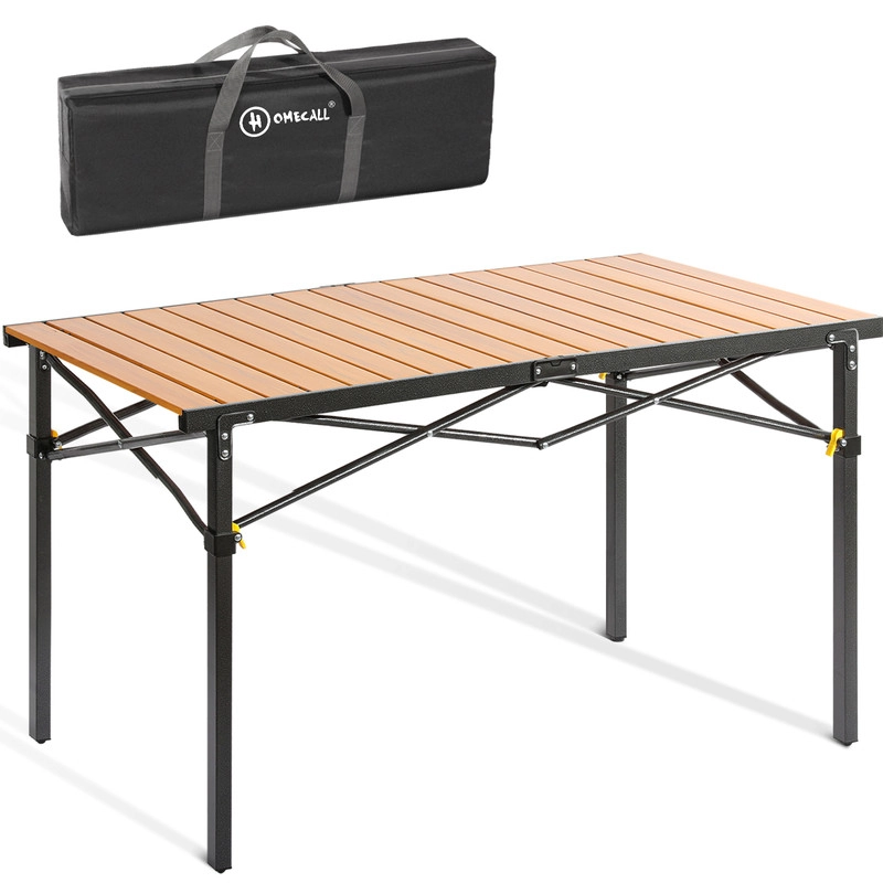 Homecall Klapptisch Campingtisch Balkontisch Gartentisch, Aluminum Roll Up Tabletop, bis 100kg