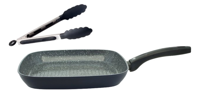 ELO Pfannen Set 2-tlg. (Grillpfanne + Servierzange)