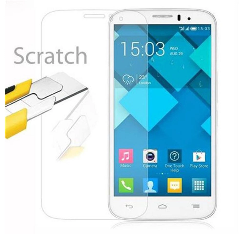 Cadorabo Panzer Folie für Alcatel C5 Schutzfolie in KRISTALL KLAR Gehärtetes (Tempered) Display-Schutzglas in 9H Härte mit 3D Touch Kompatibilität
