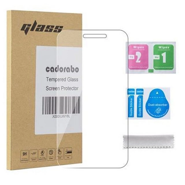 Cadorabo Panzer Folie für Alcatel PIXI 3 (4 Zoll) Schutzfolie in KRISTALL KLAR Gehärtetes (Tempered) Display-Schutzglas in 9H Härte mit 3D Touch Kompatibilität