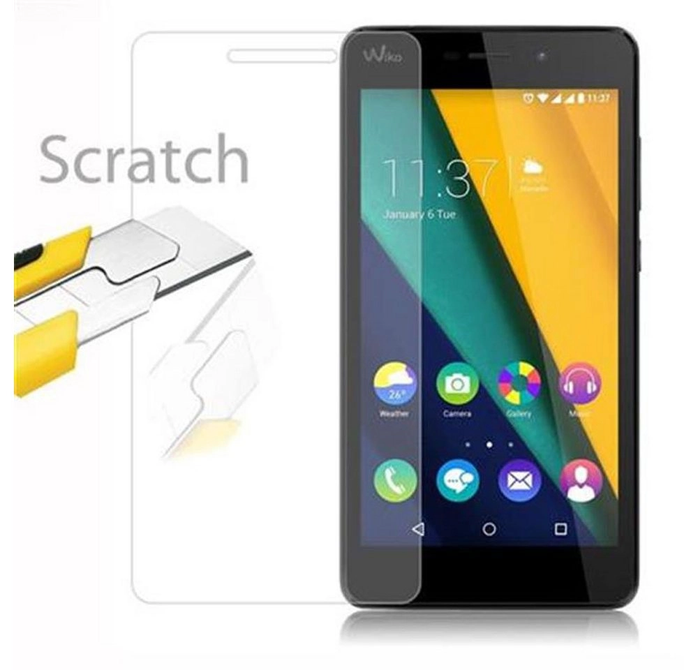 Cadorabo Panzer Folie für WIKO RIDGE FAB Schutzfolie in KRISTALL KLAR Gehärtetes (Tempered) Display-Schutzglas in 9H Härte mit 3D Touch Kompatibilität
