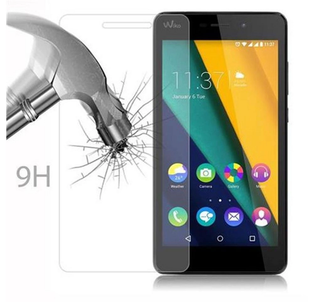 Cadorabo Panzer Folie für WIKO RIDGE FAB Schutzfolie in KRISTALL KLAR Gehärtetes (Tempered) Display-Schutzglas in 9H Härte mit 3D Touch Kompatibilität