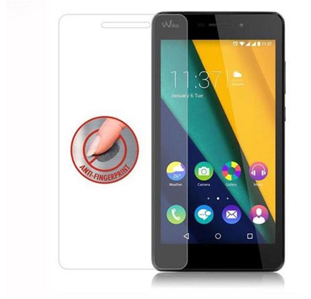 Cadorabo Panzer Folie für WIKO RIDGE FAB Schutzfolie in KRISTALL KLAR Gehärtetes (Tempered) Display-Schutzglas in 9H Härte mit 3D Touch Kompatibilität