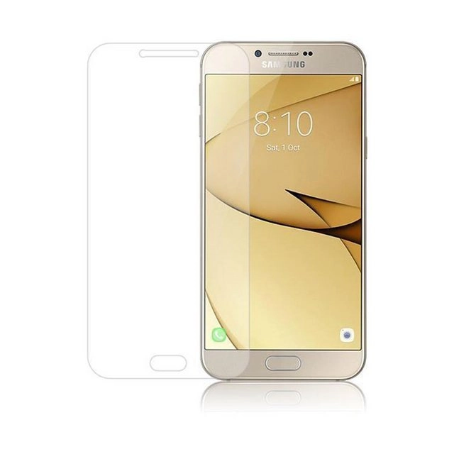 Cadorabo Panzer Folie für Samsung Galaxy A8 2016 Schutzfolie in KRISTALL KLAR Gehärtetes (Tempered) Display-Schutzglas in 9H Härte mit 3D Touch Kompatibilität