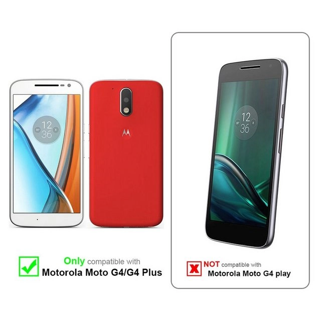 Cadorabo Panzer Folie für Motorola MOTO G4 Schutzfolie in KRISTALL KLAR Gehärtetes (Tempered) Display-Schutzglas in 9H Härte mit 3D Touch Kompatibilität