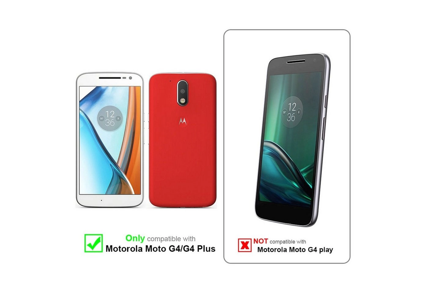 Cadorabo Panzer Folie für Motorola MOTO G4 Schutzfolie in KRISTALL KLAR Gehärtetes (Tempered) Display-Schutzglas in 9H Härte mit 3D Touch Kompatibilität