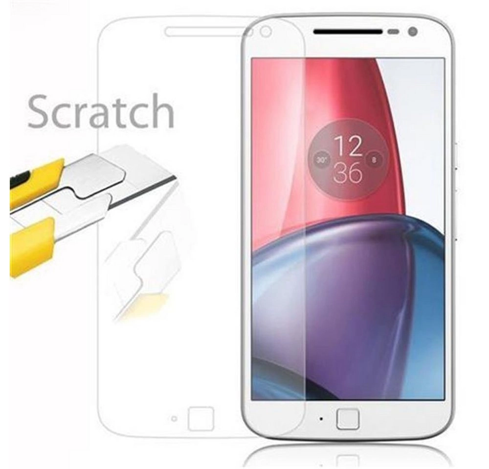 Cadorabo Panzer Folie für Motorola MOTO G4 Schutzfolie in KRISTALL KLAR Gehärtetes (Tempered) Display-Schutzglas in 9H Härte mit 3D Touch Kompatibilität