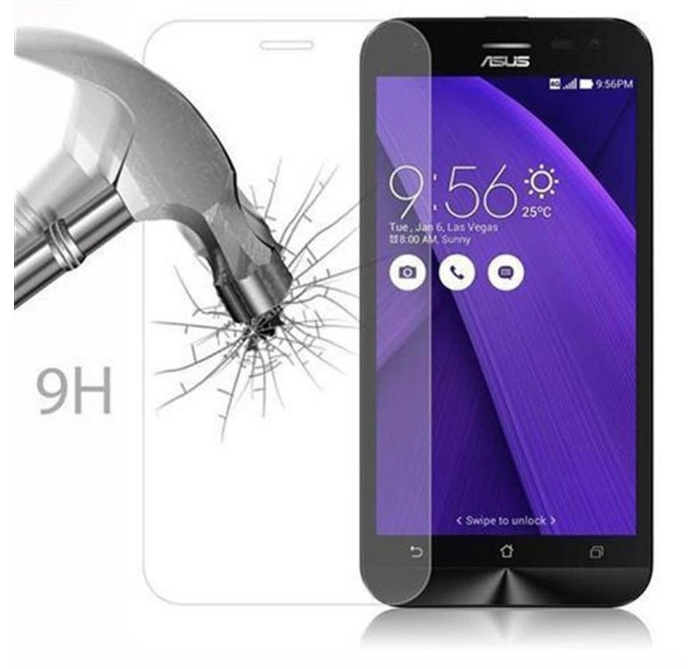 Cadorabo Panzer Folie für Asus ZenFone 2 (5 Zoll) Schutzfolie in KRISTALL KLAR Gehärtetes (Tempered) Display-Schutzglas in 9H Härte mit 3D Touch Kompatibilität