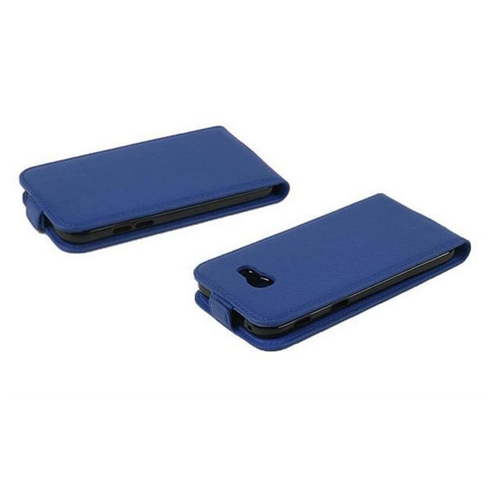 Cadorabo Hülle für Samsung Galaxy A3 2017 in KÖNIGS BLAU Handyhülle im Flip Design aus strukturiertem Kunstleder Case Cover Schutzhülle Etui Tasche Book Klapp Style
