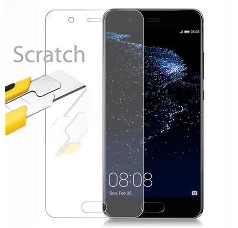 Cadorabo Panzer Folie für Huawei P10 Schutzfolie in KRISTALL KLAR Gehärtetes (Tempered) Display-Schutzglas in 9H Härte mit 3D Touch Kompatibilität