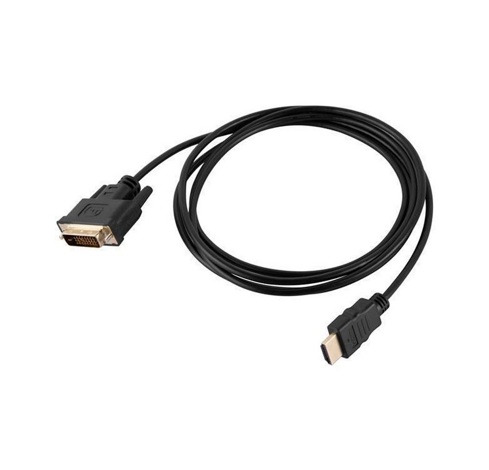 Cadorabo - 3,0m HQ HDMI zu DVI Kabel High Speed - 3D Ready - HDMI auf DVI Adapterkabel [3 Meter] mit vergoldeten Anschlüssen in SCHWARZ