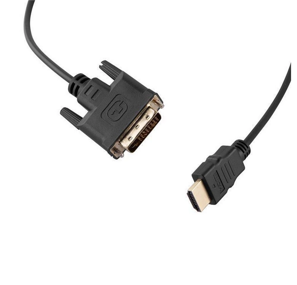 Cadorabo - 3,0m HQ HDMI zu DVI Kabel High Speed - 3D Ready - HDMI auf DVI Adapterkabel [3 Meter] mit vergoldeten Anschlüssen in SCHWARZ