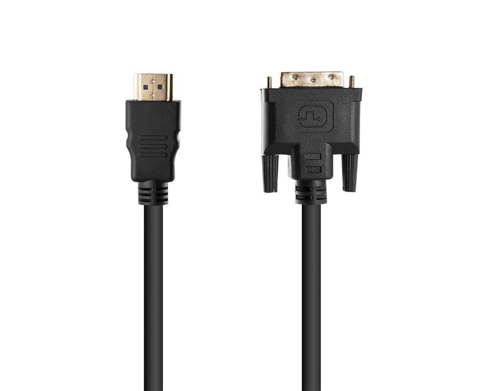 Cadorabo - 5,0m HQ HDMI zu DVI Kabel High Speed - 3D Ready - HDMI auf DVI Adapterkabel [5 Meter] mit vergoldeten Anschlüssen in SCHWARZ