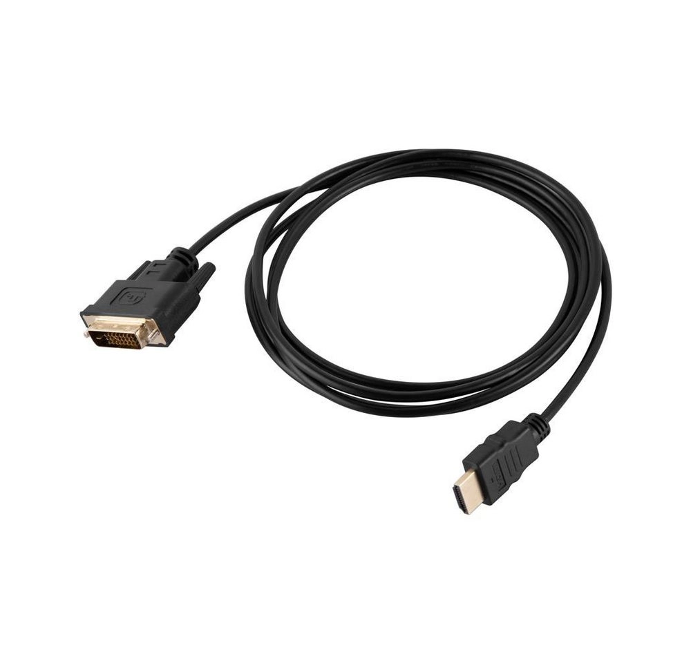Cadorabo - 5,0m HQ HDMI zu DVI Kabel High Speed - 3D Ready - HDMI auf DVI Adapterkabel [5 Meter] mit vergoldeten Anschlüssen in SCHWARZ