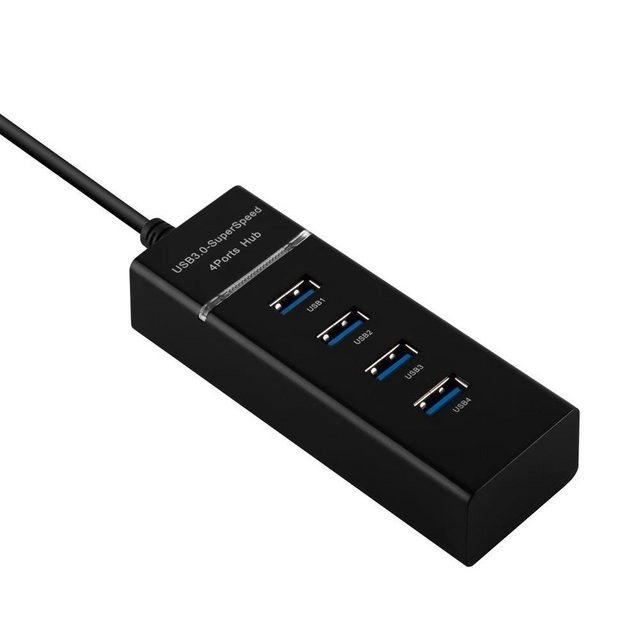 Cadorabo ? 4-Port USB 3.0 Multischnittstelle Plug & Play mit USB 3.0 Anschluss und 4 USB 3.0 Buchsen für Laptops, Tablets und modernen Geräte mit USB-C Ladeanschluss wie z. B. Apple MacBook, Lenovo Yoga 900, Google Chromebook Pixel und den neuen Dell XPS 