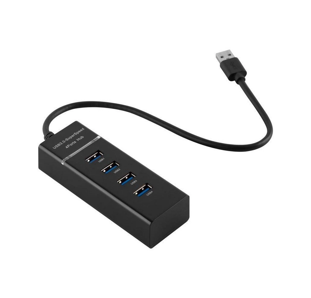 Cadorabo ? 4-Port USB 3.0 Multischnittstelle Plug & Play mit USB 3.0 Anschluss und 4 USB 3.0 Buchsen für Laptops, Tablets und modernen Geräte mit USB-C Ladeanschluss wie z. B. Apple MacBook, Lenovo Yoga 900, Google Chromebook Pixel und den neuen Dell XPS 