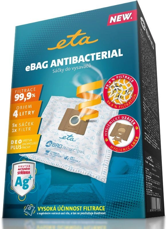 eta Staubsaugerbeutel eBAG ETA960068020, passend für ETA, 5er-Pack