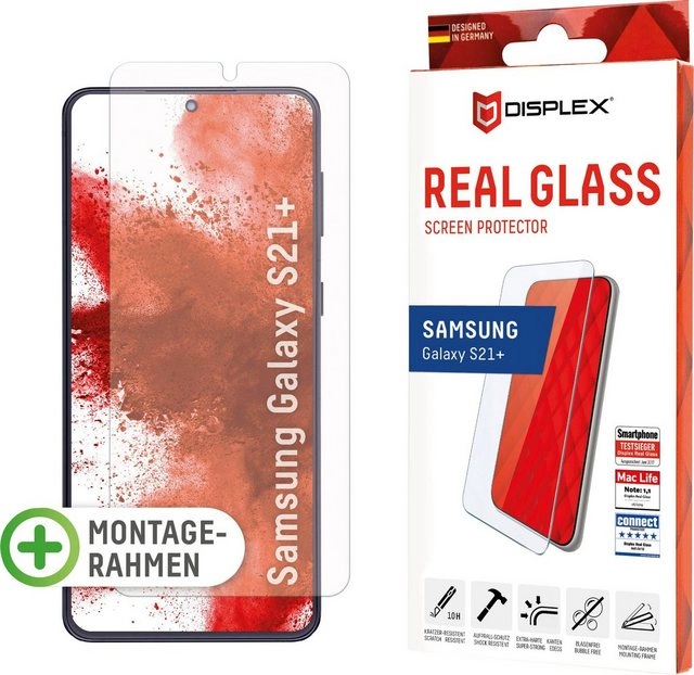 Displex »DISPLEX Real Glass Panzerglas für Samsung Galaxy A12/A32 5G (6,5), 10H Tempered Glass, mit Montagerahmen, Full Cover« für Samsung Galaxy A12/A32 (5G), Displayschutzfolie