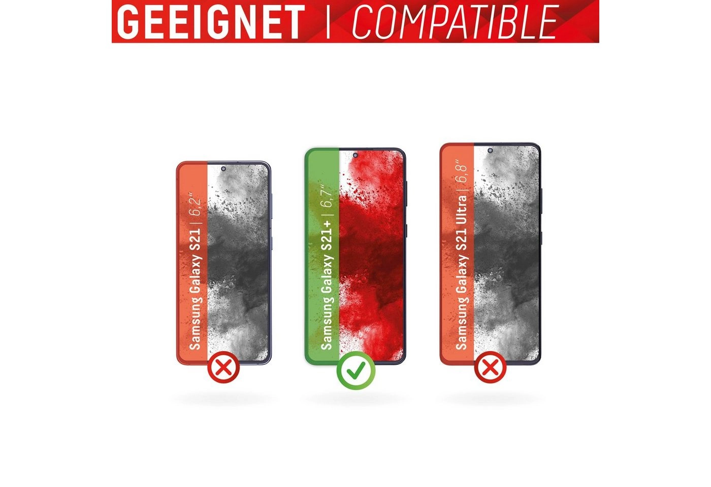 Displex »DISPLEX Real Glass Panzerglas für Samsung Galaxy A12/A32 5G (6,5), 10H Tempered Glass, mit Montagerahmen, Full Cover« für Samsung Galaxy A12/A32 (5G), Displayschutzfolie