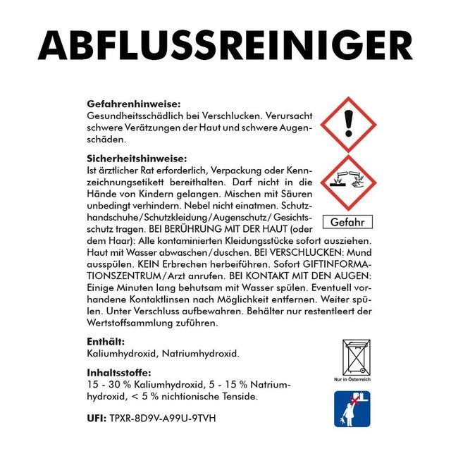 ABACUS Rohrreiniger (Set, 2 x 1000 ml, wirkt schnell)