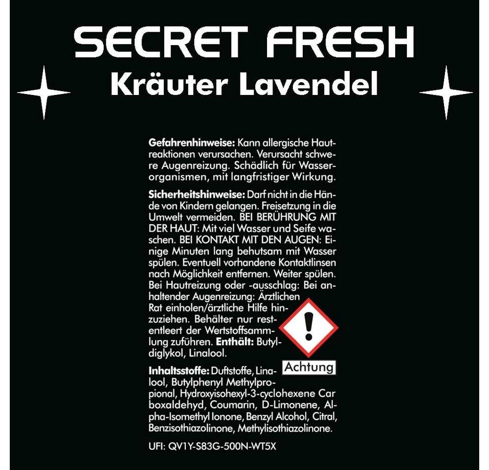 ABACUS Toiletten-Spray »Secret Fresh« (1x 50 ml Secret Fresh Kräuter-Lavendel, 1x 50 ml Secret Fresh Lavendel-Orange, 1x Secret Fresh Rose-Lilafleur)