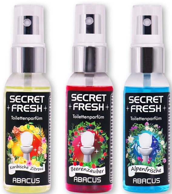 ABACUS Toiletten-Spray »Secret Fresh« (1x 50 ml Secret Fresh Alpenfrische, 1x 50 ml Secret Fresh Beerenzauber, 1x Secret Fresh Karibische Zitrone)