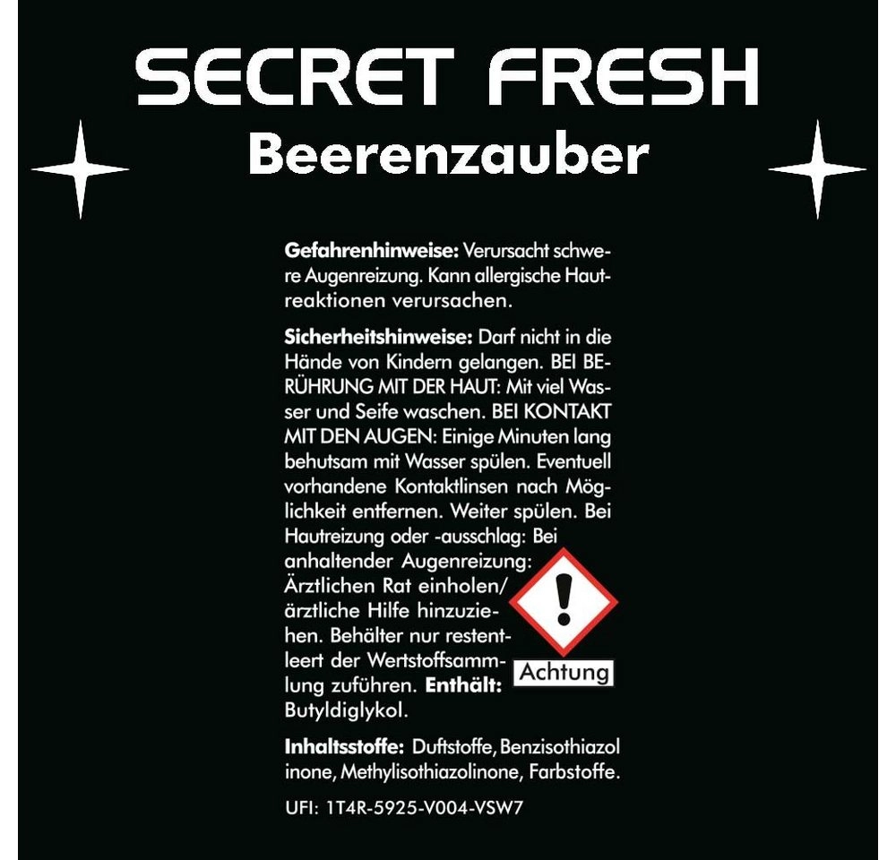 ABACUS Toiletten-Spray »Secret Fresh« (1x 50 ml Secret Fresh Alpenfrische, 1x 50 ml Secret Fresh Beerenzauber, 1x Secret Fresh Karibische Zitrone)