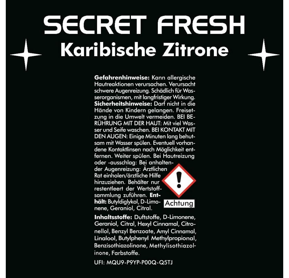 ABACUS Toiletten-Spray »Secret Fresh« (1x 50 ml Secret Fresh Alpenfrische, 1x 50 ml Secret Fresh Beerenzauber, 1x Secret Fresh Karibische Zitrone)