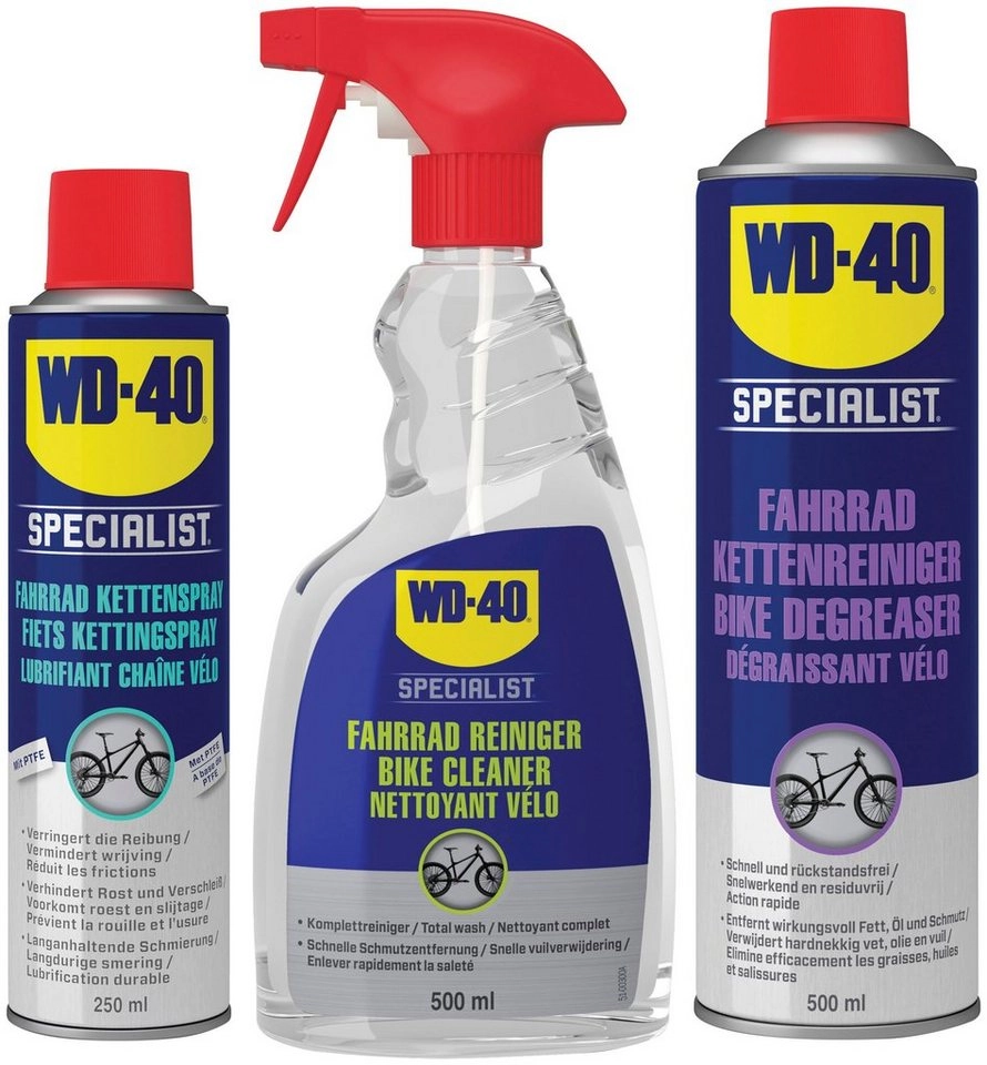 WD-40 »Specialist Fahrrad Pflegeset« Zweiradreiniger (Set, 3-tlg., für die komplette Pflege von Fahrrädern)